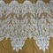 1 Yard White Corded Bridal Lace Fabric Embroidered on Polyester Net Mesh 52 inch Width